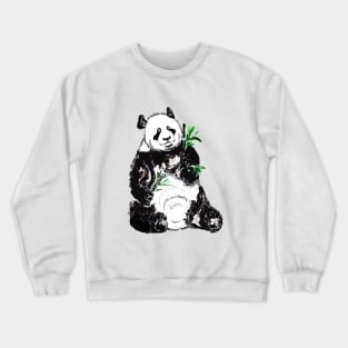 Black and White Big Panda Crewneck Sweatshirt